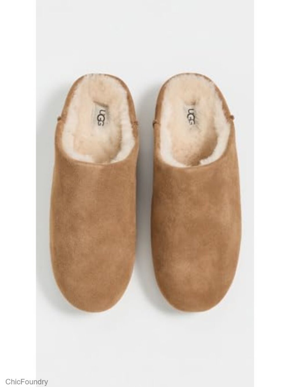 Slip-on Suede Slippers Water Resistant Sheepskin Lined Cozy - Picture 3 of 3